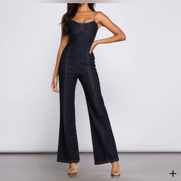 Windsor Pants - Retro Style Moment Denim Jumpsuit💙brand new with tag 💙